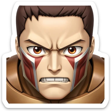 Attack on titan in titan sticker