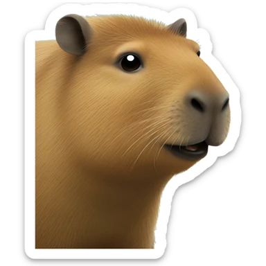 The capybara goes out the window sticker