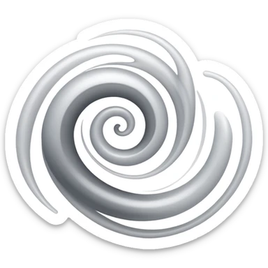 air flow with white and grey color mixing sticker