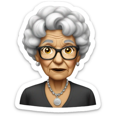old lady gangsta sticker