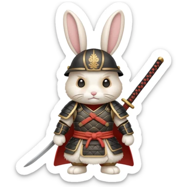 a samurai bunny sticker