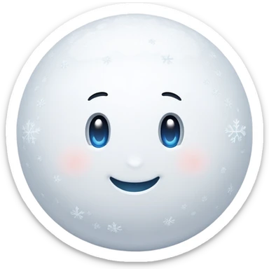 white snowball sticker