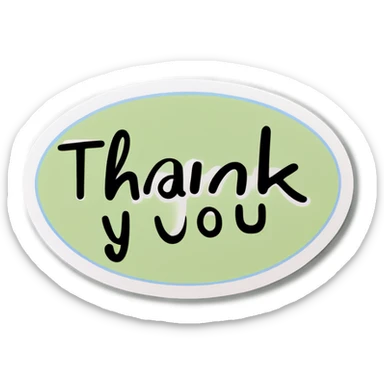 Thank you sticker