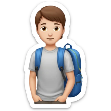 City Backpack Student boy sticker