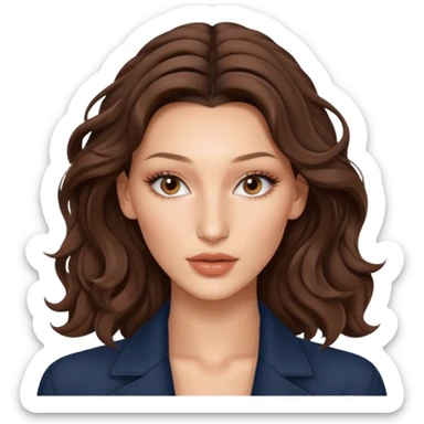 Bella hadid wavy hair sticker