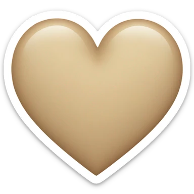 Beige heart  sticker