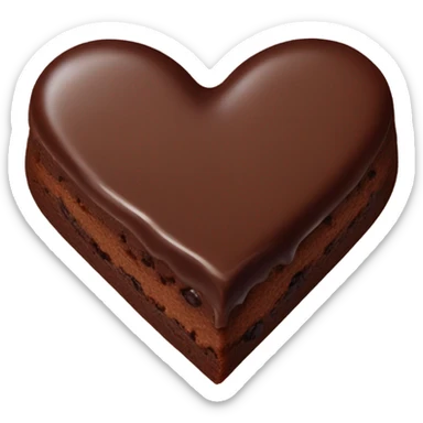 Heart shaped brownie sticker