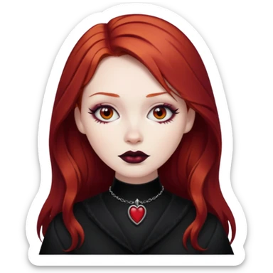 Gothic redhead sticker