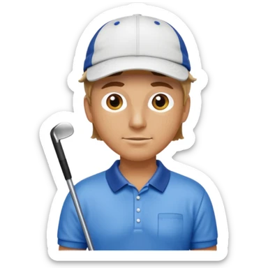 Wet golfer sticker