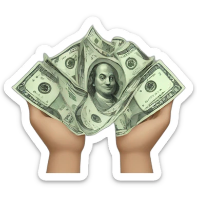 lluvia de dinero sticker