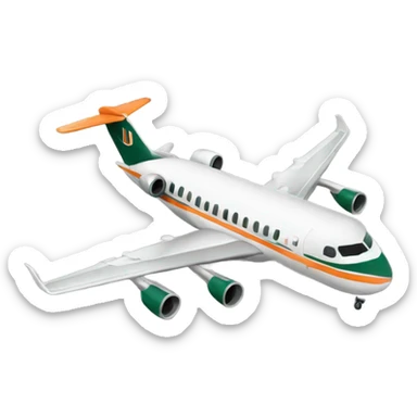 Miami hurricanes airplane sticker