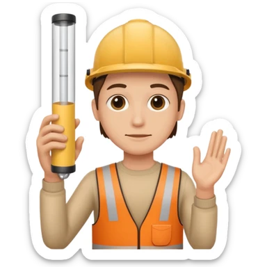 a beige skin colored hand holding a cylindrical tube, no sleeves, sticker