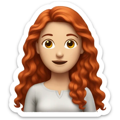 Long red haired woman with brunette woman best friends sticker