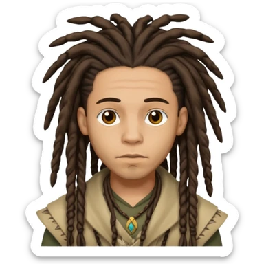Lightskin Animoji male with dreads  sticker