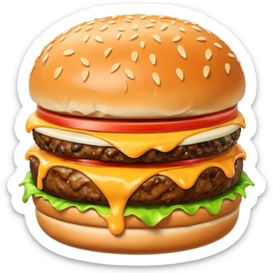 Happy burger sticker