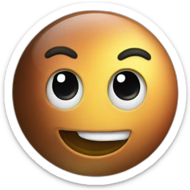 planet Mercury with a cartoon saluting face sticker