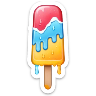 Popsicle: colorful sticker