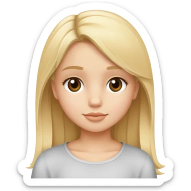 Jolie fille blonde 12 ans qui fait sa belle sticker