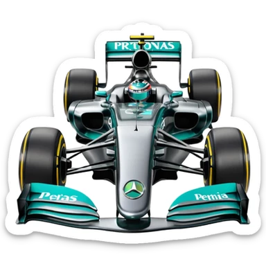 black formula 1 Mercedes AMG petronas sticker