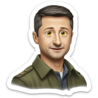Presented of Ukraine Vladimir Zelensky sticker