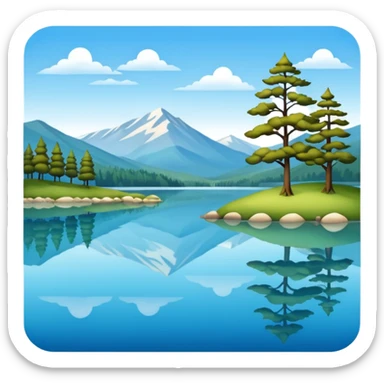 lake landscape sticker