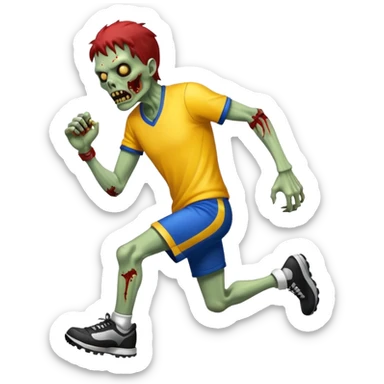 sportmen zombie full body and sport item sticker