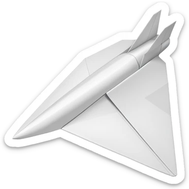 paper airplane sticker