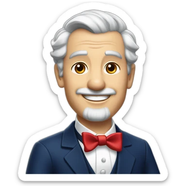 jenkins-a-gray-haired-balding-butler-wearning-navy-blue-dinner-jacket-with-red-bow-tie-smiling-without-glasses sticker