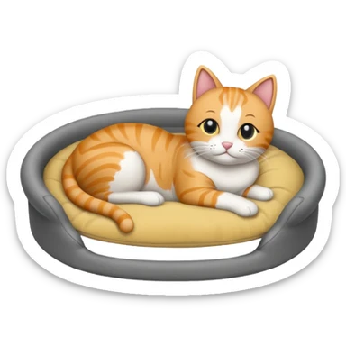 empty cat bed sticker