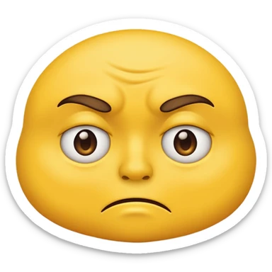 Disgusted face emoji sticker
