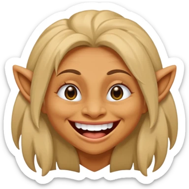 Make a women laughing women troll laughing sticker