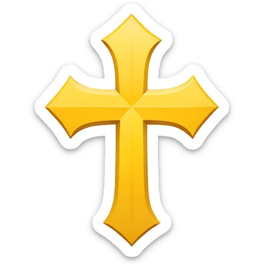 yellow diagonal cross symbol sticker