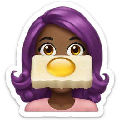 azealia banks with a soap sticker