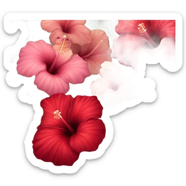 A vintage floral arrangement of hibiscus with a satin ribbon and a candlelit setting
 sticker