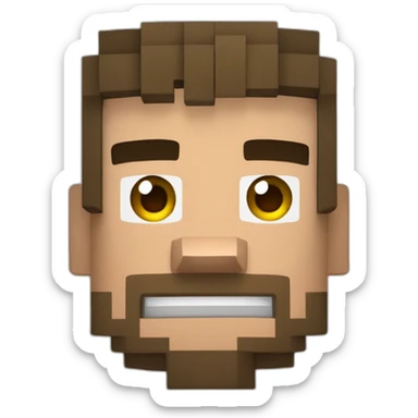 Tête de Steve Minecraft sticker