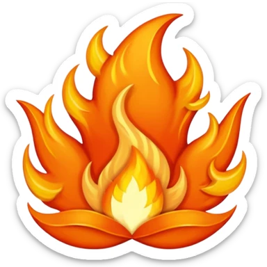 pasión celestial, con fuego y con mucho poder sticker