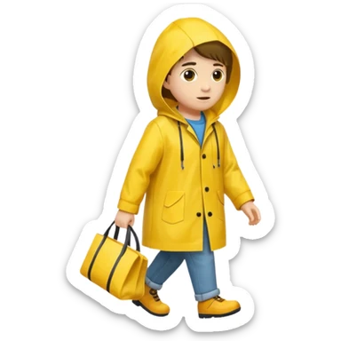 Raincoat Pedestrian sticker