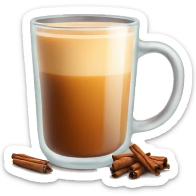 indian masala chai in glass  sticker