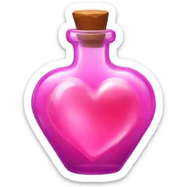 pink heart potion sticker