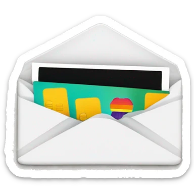 Opened mail with debit cards inside sticker