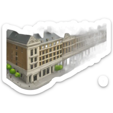 world war II london raid cityscape sticker