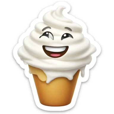 Whip Cream smiling  sticker