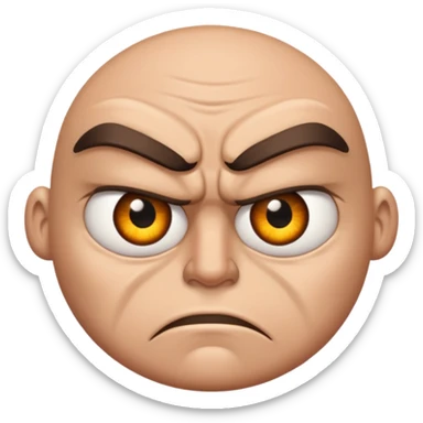 Angry Only single eye no face sticker