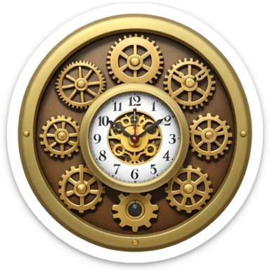 mechanic clock sticker