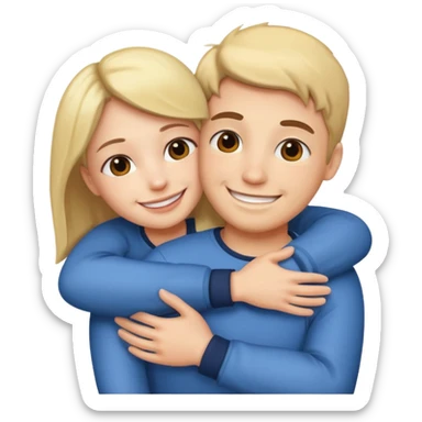 Emoji smiling and giving hig sticker