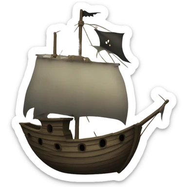 Haunted ship. Birdhouse. sticker
