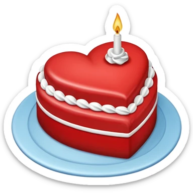 Heart-shaped cake sticker