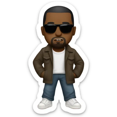 with Kanye West sticker
