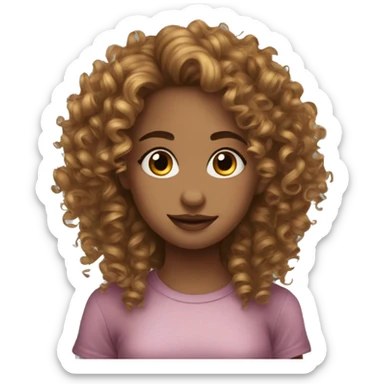  Kalogeras sister curly hair pretty girl  sticker