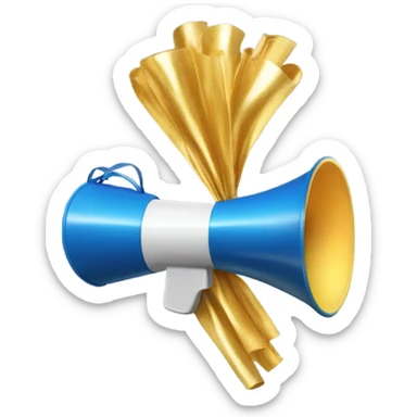 cheer poms and movie megaphone sticker